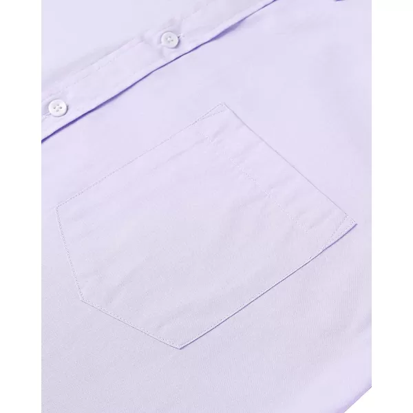 Alimens &amp; Gentle Men's Short Sleeve Oxford Shirt Regular Fit Button Down Collar Shirts with Pocket