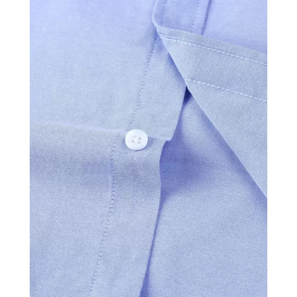 Alimens &amp; Gentle Men's Short Sleeve Oxford Shirt Regular Fit Button Down Collar Shirts with Pocket