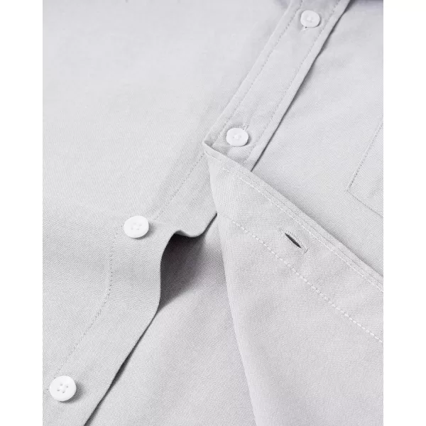 Alimens &amp; Gentle Men's Short Sleeve Oxford Shirt Regular Fit Button Down Collar Shirts with Pocket