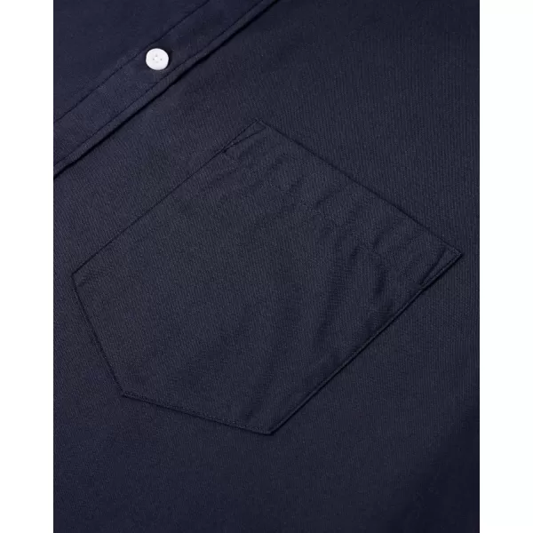 Alimens &amp; Gentle Men's Short Sleeve Oxford Shirt Regular Fit Button Down Collar Shirts with Pocket