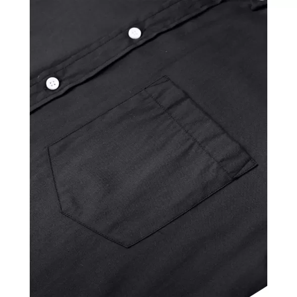 Alimens &amp; Gentle Men's Short Sleeve Oxford Shirt Regular Fit Button Down Collar Shirts with Pocket