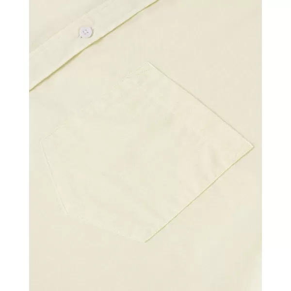 Alimens &amp; Gentle Men's Short Sleeve Oxford Shirt Regular Fit Button Down Collar Shirts with Pocket