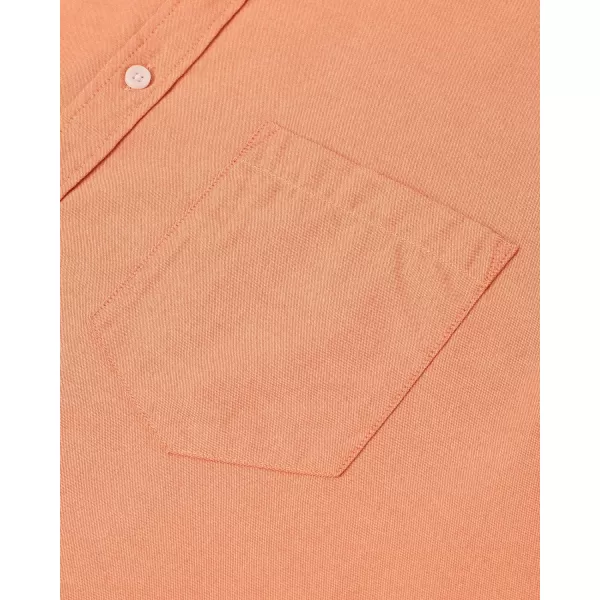 Alimens &amp; Gentle Men's Short Sleeve Oxford Shirt Regular Fit Button Down Collar Shirts with Pocket