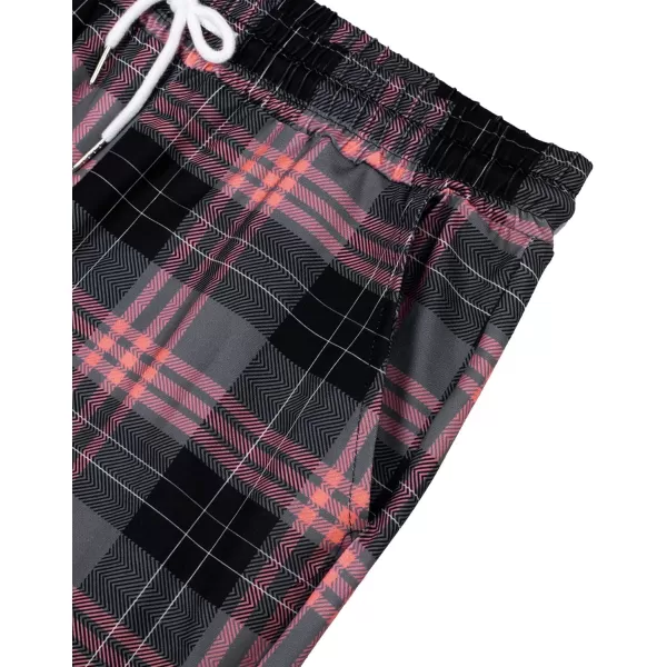 Alimens &amp; Gentle Womens Pajama Pants Plaid Stretch Comfy Lounge Pants Drawstring Sleep Bottoms with Pockets