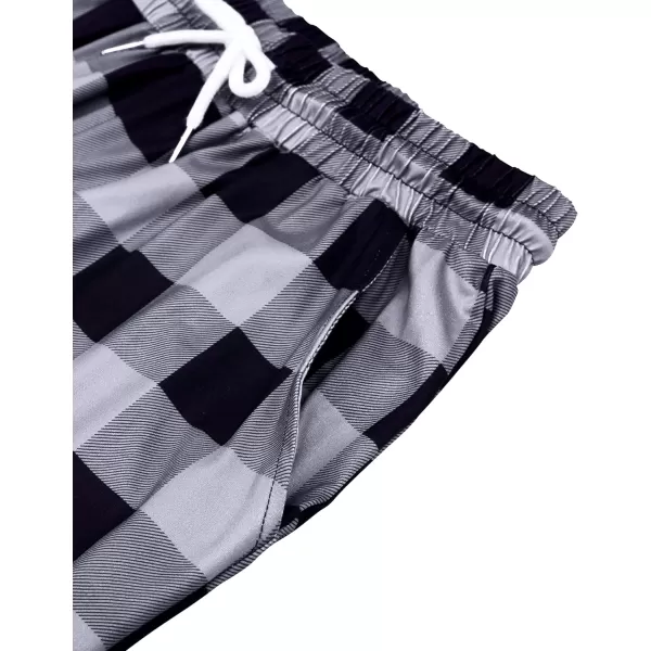 Alimens &amp; Gentle Womens Pajama Pants Plaid Stretch Comfy Lounge Pants Drawstring Sleep Bottoms with Pockets