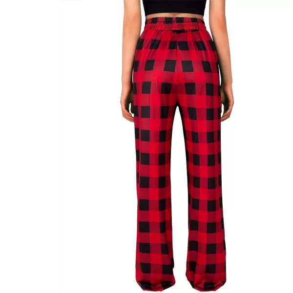 Alimens &amp; Gentle Womens Pajama Pants Plaid Stretch Comfy Lounge Pants Drawstring Sleep Bottoms with Pockets