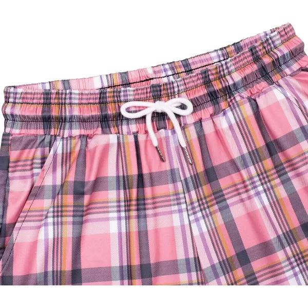 Alimens &amp; Gentle Womens Pajama Pants Plaid Stretch Comfy Lounge Pants Drawstring Sleep Bottoms with Pockets