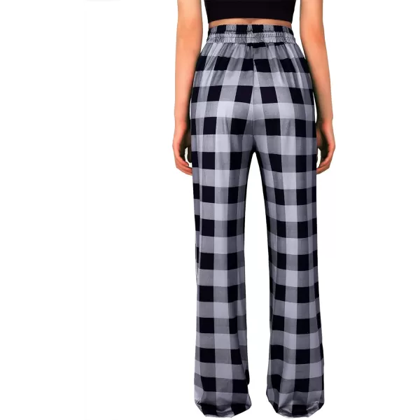 Alimens &amp; Gentle Womens Pajama Pants Plaid Stretch Comfy Lounge Pants Drawstring Sleep Bottoms with Pockets