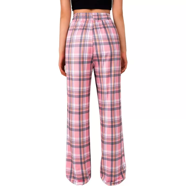 Alimens &amp; Gentle Womens Pajama Pants Plaid Stretch Comfy Lounge Pants Drawstring Sleep Bottoms with Pockets