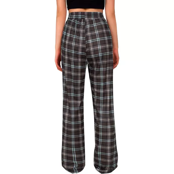 Alimens &amp; Gentle Womens Pajama Pants Plaid Stretch Comfy Lounge Pants Drawstring Sleep Bottoms with Pockets