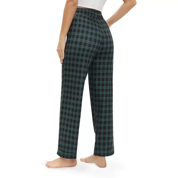 Alimens &amp; Gentle Womens Pajama Pants Plaid Stretch Comfy Lounge Pants Drawstring Sleep Bottoms with Pockets