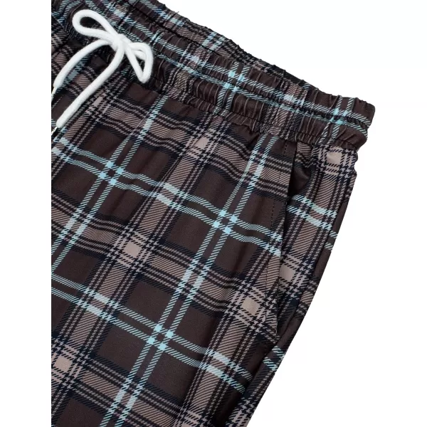 Alimens &amp; Gentle Womens Pajama Pants Plaid Stretch Comfy Lounge Pants Drawstring Sleep Bottoms with Pockets