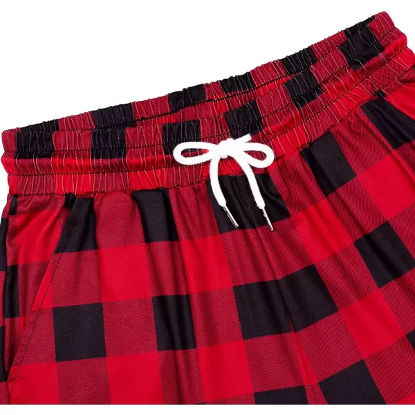 Alimens &amp; Gentle Womens Pajama Pants Plaid Stretch Comfy Lounge Pants Drawstring Sleep Bottoms with Pockets