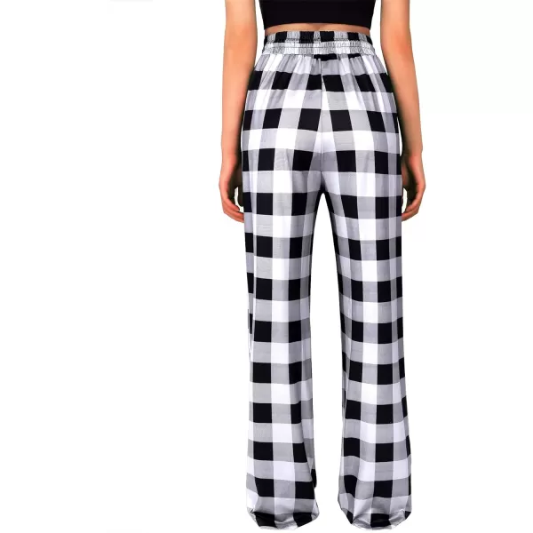 Alimens &amp; Gentle Womens Pajama Pants Plaid Stretch Comfy Lounge Pants Drawstring Sleep Bottoms with Pockets
