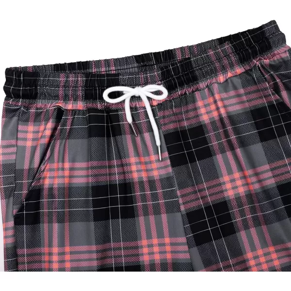 Alimens &amp; Gentle Womens Pajama Pants Plaid Stretch Comfy Lounge Pants Drawstring Sleep Bottoms with Pockets