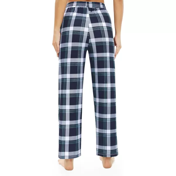 Alimens &amp; Gentle Womens Pajama Pants Plaid Stretch Comfy Lounge Pants Drawstring Sleep Bottoms with Pockets