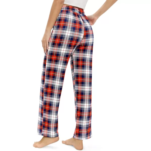 Alimens &amp; Gentle Womens Pajama Pants Plaid Stretch Comfy Lounge Pants Drawstring Sleep Bottoms with Pockets