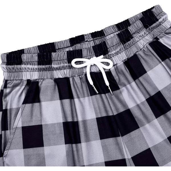 Alimens &amp; Gentle Womens Pajama Pants Plaid Stretch Comfy Lounge Pants Drawstring Sleep Bottoms with Pockets