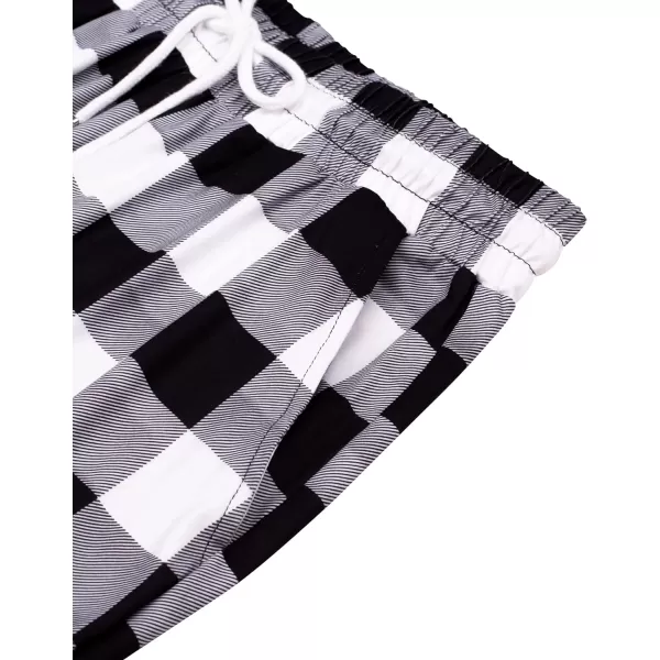 Alimens &amp; Gentle Womens Pajama Pants Plaid Stretch Comfy Lounge Pants Drawstring Sleep Bottoms with Pockets