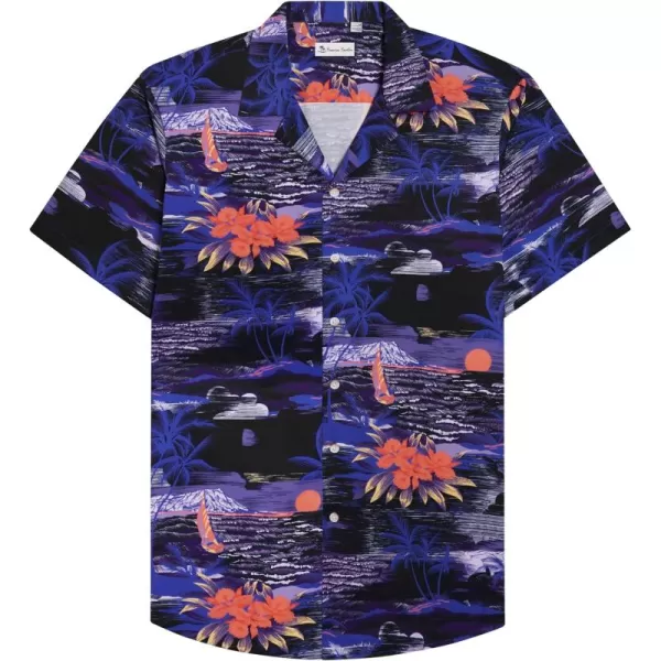 Alimens &amp; Gentle Cotton Regular Fit Short Sleeve Casual Hawaiian Shirt for Men