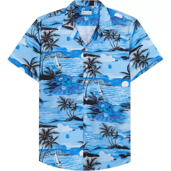 Alimens &amp; Gentle Cotton Regular Fit Short Sleeve Casual Hawaiian Shirt for Men