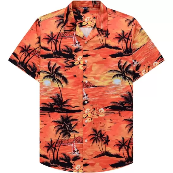 Alimens &amp; Gentle Cotton Regular Fit Short Sleeve Casual Hawaiian Shirt for Men