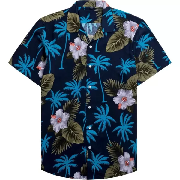 Alimens &amp; Gentle Cotton Regular Fit Short Sleeve Casual Hawaiian Shirt for Men