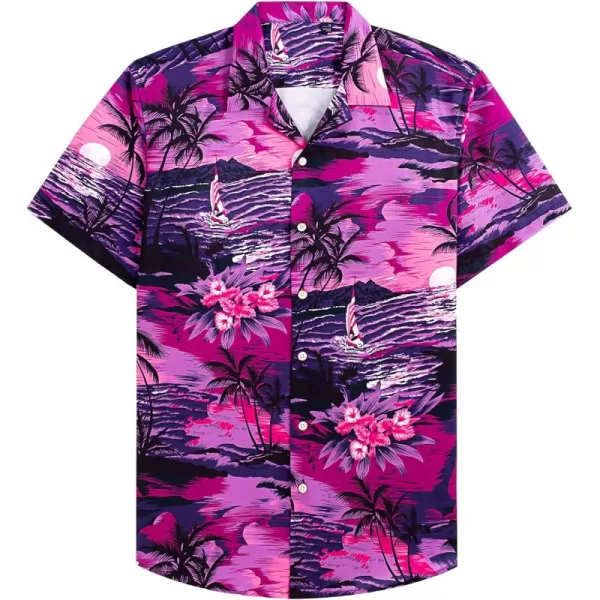 Alimens &amp; Gentle Cotton Regular Fit Short Sleeve Casual Hawaiian Shirt for Men