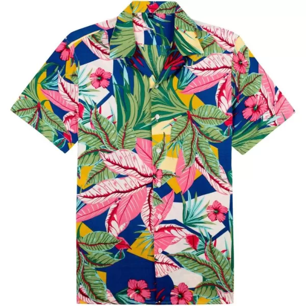 Alimens &amp; Gentle Cotton Regular Fit Short Sleeve Casual Hawaiian Shirt for Men