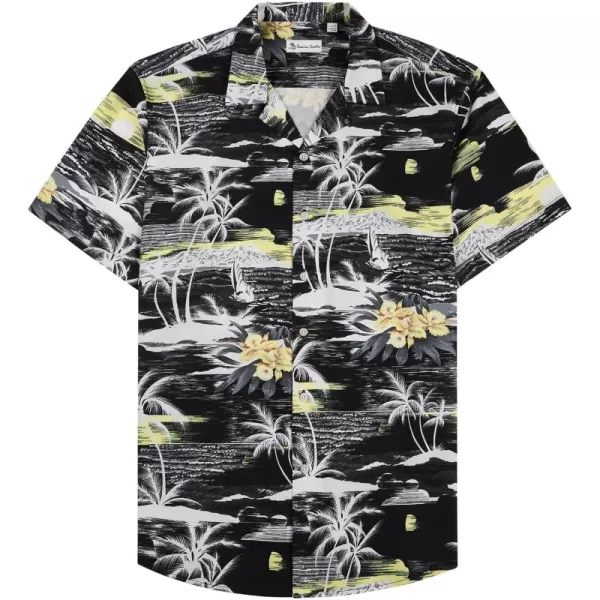 Alimens &amp; Gentle Cotton Regular Fit Short Sleeve Casual Hawaiian Shirt for Men