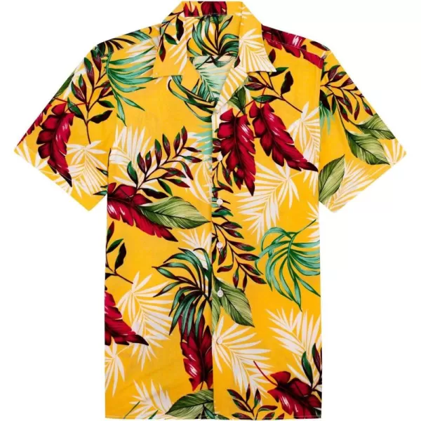 Alimens &amp; Gentle Cotton Regular Fit Short Sleeve Casual Hawaiian Shirt for Men