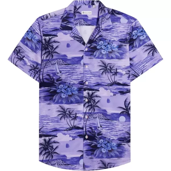 Alimens &amp; Gentle Cotton Regular Fit Short Sleeve Casual Hawaiian Shirt for Men