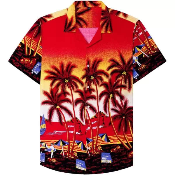 Alimens &amp; Gentle Cotton Regular Fit Short Sleeve Casual Hawaiian Shirt for Men