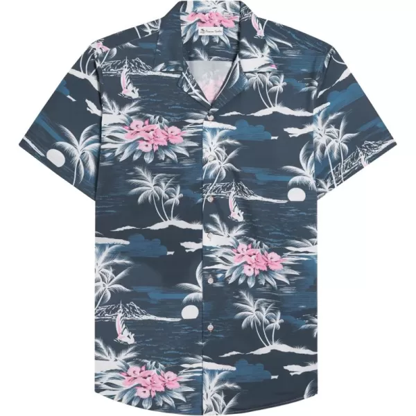 Alimens &amp; Gentle Cotton Regular Fit Short Sleeve Casual Hawaiian Shirt for Men