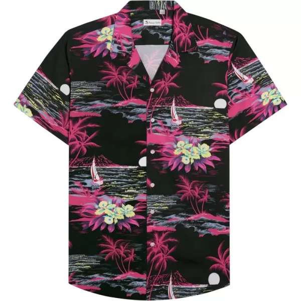 Alimens &amp; Gentle Cotton Regular Fit Short Sleeve Casual Hawaiian Shirt for Men