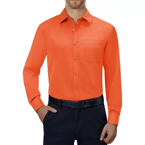 Alimens &amp; Gentle Mens Dress Shirts 4-Way Stretch Long Sleeve Collared Casual Solid Wedding Dating Button Down Shirt
