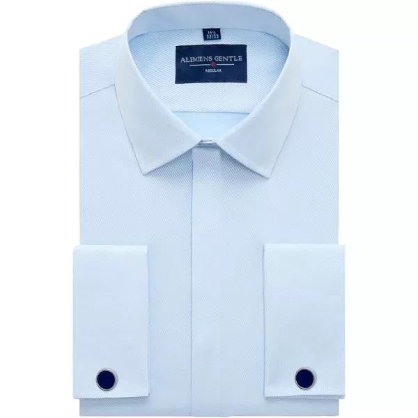 Alimens &amp; Gentle Men's Dress Shirts French Cuff Long Sleeve Regular Fit 