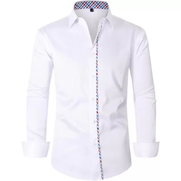 Alimens &amp; Gentle Men's Dress Shirts Long Sleeve Wrinkle-Resistant Casual Button Down Shirt