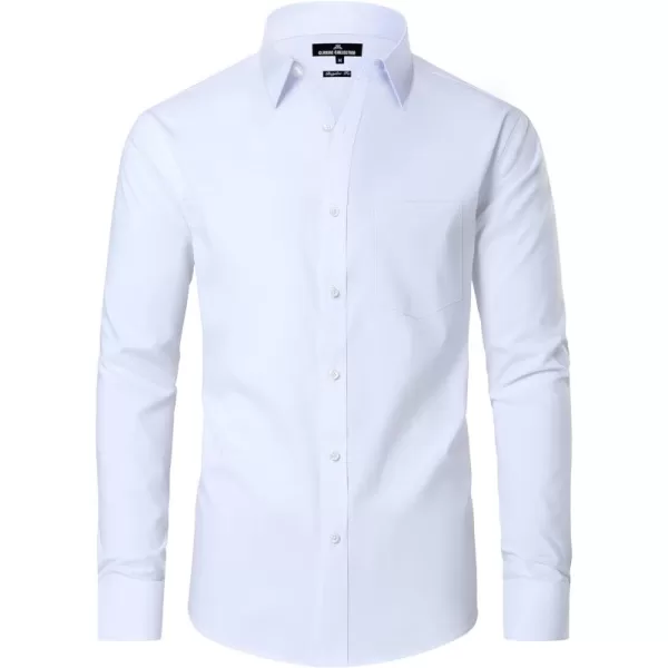 Alimens &amp; Gentle Men's Dress Shirts Regular Fit Long Sleeve Button Down Shirts Wrinkle Free Cotton Shirts