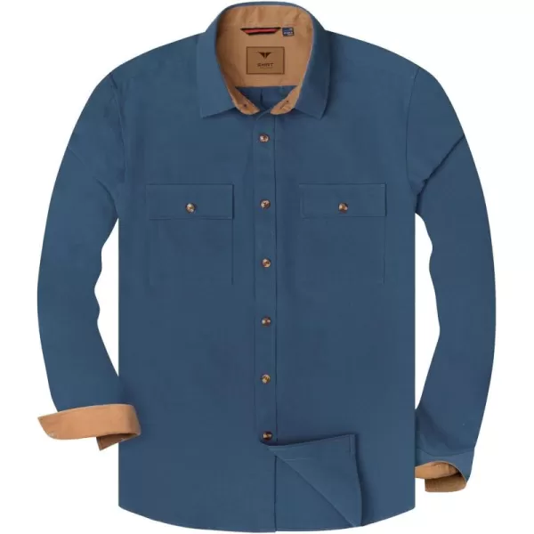 Alimens &amp; Gentle Men's Long Sleeve Regular Fit Casual Button Down Shirt