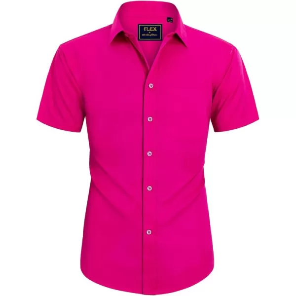 Alimens &amp; Gentle Mens Short Sleeve Dress Shirts Wrinkle Free Solid Casual Button Down Shirts with Pocket