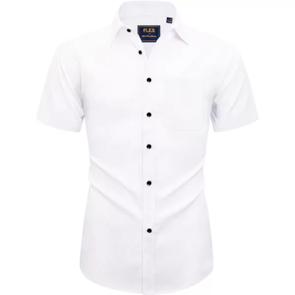 Alimens &amp; Gentle Mens Short Sleeve Dress Shirts Wrinkle Free Solid Casual Button Down Shirts with Pocket