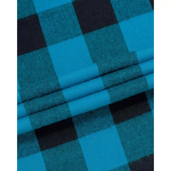 Alimens &amp; Gentle Womens Plaid Flannel Shirts Long Sleeve Roll Up Casual Button Down Shirt