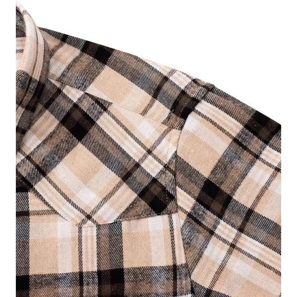 Alimens &amp; Gentle Womens Plaid Flannel Shirts Long Sleeve Roll Up Casual Button Down Shirt