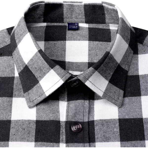 Alimens &amp; Gentle Womens Plaid Flannel Shirts Long Sleeve Roll Up Casual Button Down Shirt