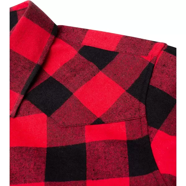 Alimens &amp; Gentle Womens Plaid Flannel Shirts Long Sleeve Roll Up Casual Button Down Shirt