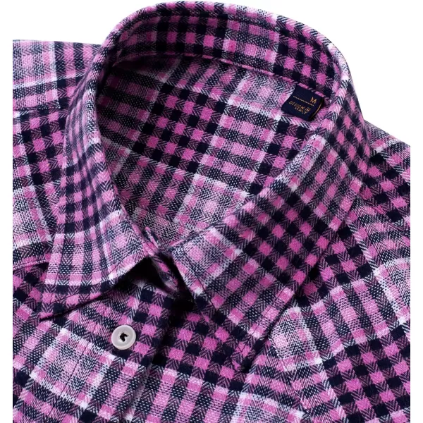 Alimens &amp; Gentle Womens Plaid Flannel Shirts Long Sleeve Roll Up Casual Button Down Shirt