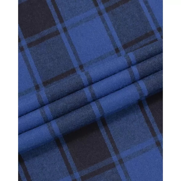 Alimens &amp; Gentle Womens Plaid Flannel Shirts Long Sleeve Roll Up Casual Button Down Shirt