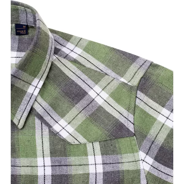 Alimens &amp; Gentle Womens Plaid Flannel Shirts Long Sleeve Roll Up Casual Button Down Shirt