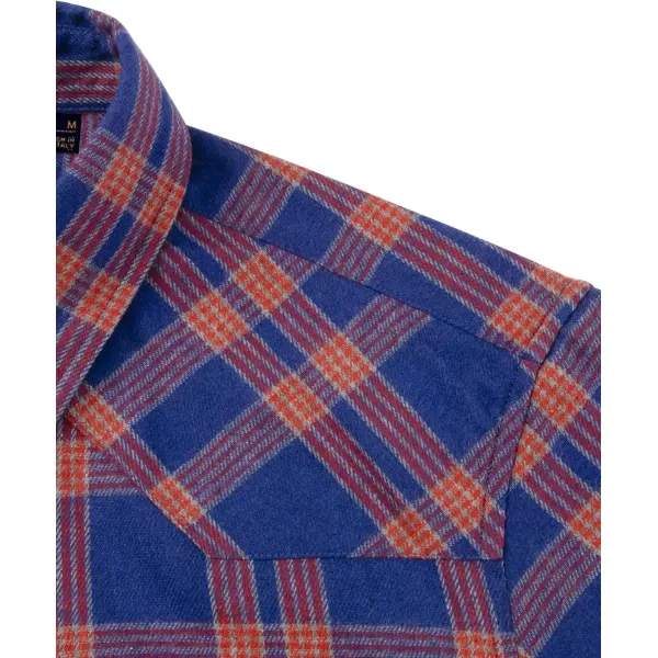 Alimens &amp; Gentle Womens Plaid Flannel Shirts Long Sleeve Roll Up Casual Button Down Shirt